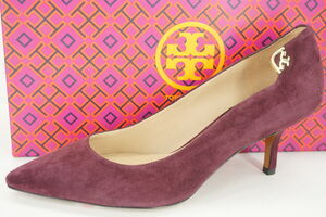 Tory Burch Purple Suede Elizabeth High Heel Pointy Toe Pumps